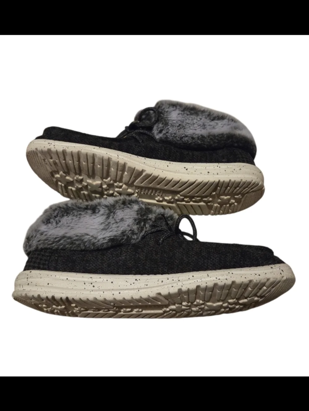 Women’s Size 9 Hey Dude Grey Britt Fur-Lined Shoe